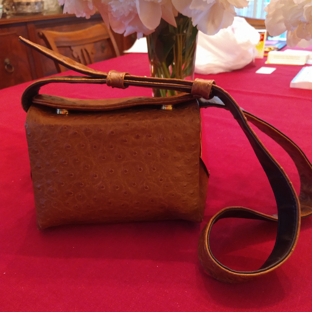 Ostrich style crossbody bag